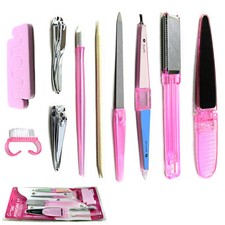 Manicure Pedicure Set Toe Nail Grooming Clipper Foot Rasp Cuticle Pusher Gouge