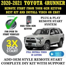 PLUG & PLAY REMOTE START 2021 TOYOTA 4RUNNER PUSH TO START 3X LOCK 4 RUNNER