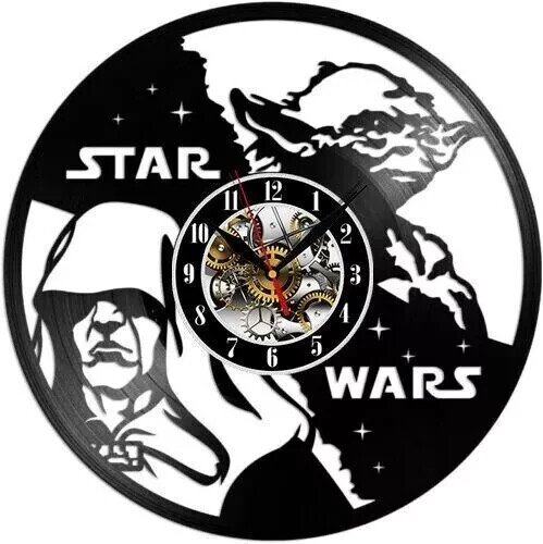 OROLOGIO IN VINILE DA PARETE SU LP 33 STAR WARS REALIZZATO A
