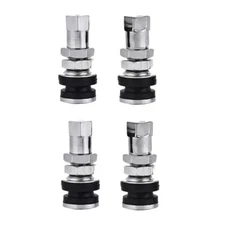 Metal Chrome Tire Valve Stems 4PCS High Pressure Bolt Valve Flush Mount