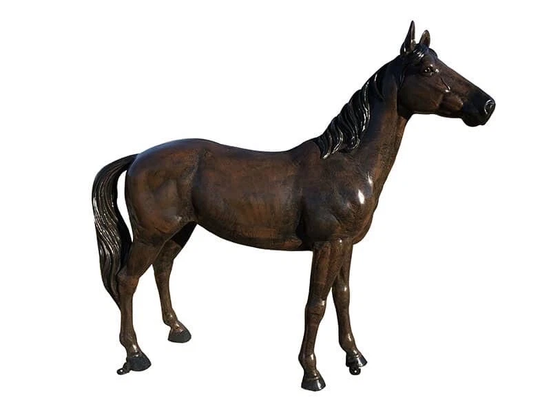 Estatua de aluminio caballo de plata sin base. Mejor precio en Internet. Envío rápido Foto 3 de 3