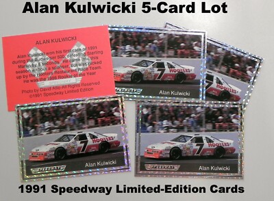 ALAN KULWICKI (5) 1991 SPEEDWAY Silver PRISM Border Exact Cards Pictured (A)