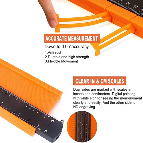 Contour Gauge Profile Tool with Lock, 10 Inch Super Gauge Shape and Outline Tool - Picture 6 of 12