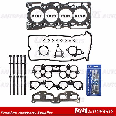 2.5L Fits NISSAN ALTIMA SENTRA SE-R DOHC 16V EQR25DE HEAD GASKET HEAD BOLT SET