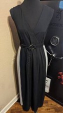 Girlsmonday Side Pleat Belted Long Tank Maxi Dress Large