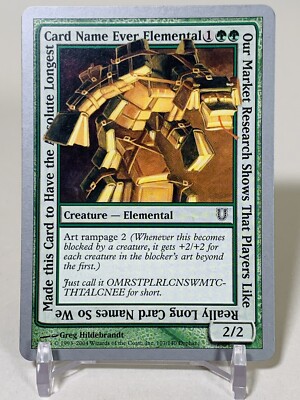 Absolute Longest Card Name Ever Unhinged NM Green Common CARD 