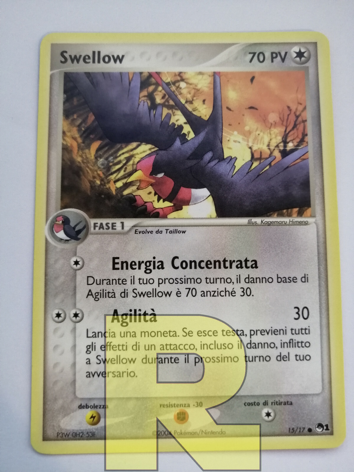 Swellow ® Pop Series 1 15/17 ® Promo ® Pokemon ® Italian EX