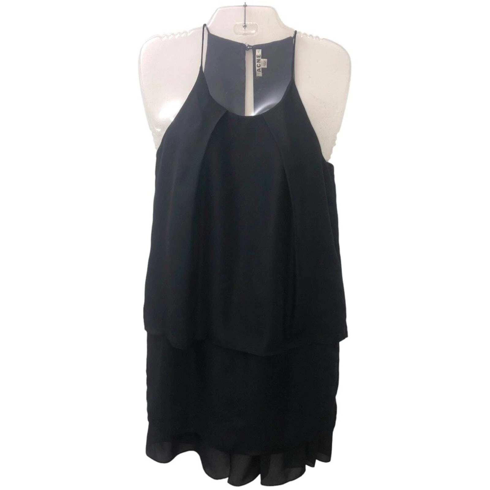 ACNE STUDIOS Abito con nastro Acne Satya nero ottime condizioni 34 xs