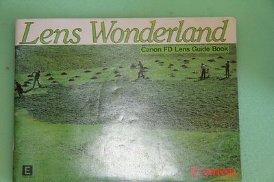 CANON NEW FD LENS GUIDE BOOK LENS WONDERLAND 1982 