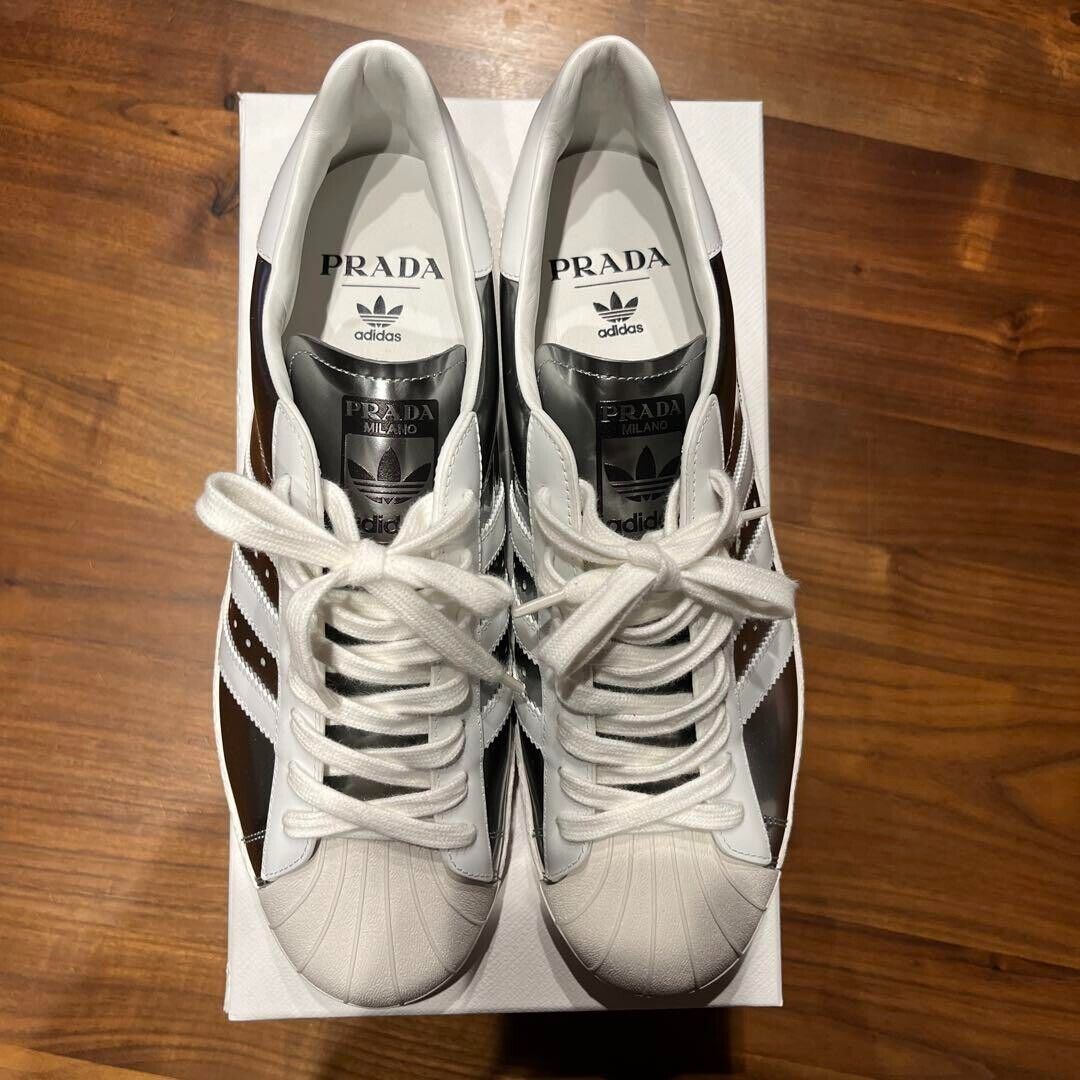 Prada x adidas Superstar Silver Metallic Men's Size US11 Prada x adidas Superstar Silver Metallic Men's Size US11
