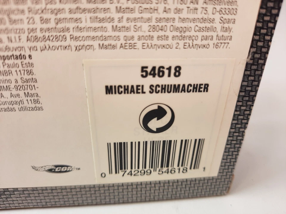 Hot Wheels Ferrari F2002 #1 Michael Schumacher World Champion 2002 1/43 54618 - Immagine 3 di 3