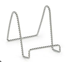 Tripar 4" Chrome Twisted Wire Stand Books Art Plates