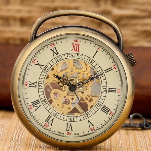 Mano Steampunk Meccanico Scheletro Orologio da taschino Ciondolo Vintage  Catena | eBay