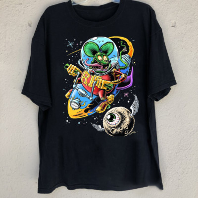 Ed Roth Rat Fink Happy Halloween Black Cotton All Size Shirt TT723 | eBay