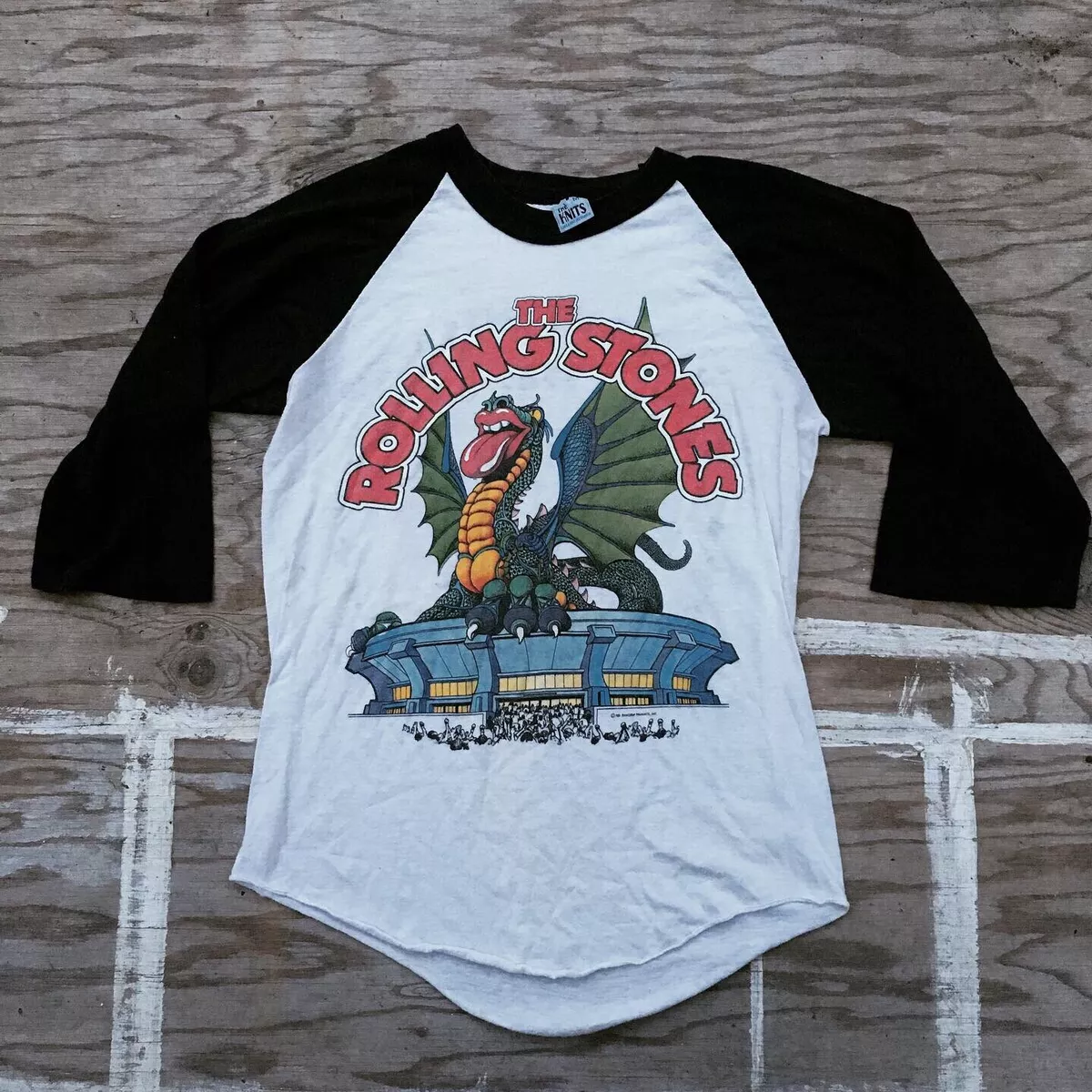 Vintage 1981 THE ROLLING STONES Dragon American Rock Concert Tour T SHIRT M  Knit