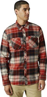 Hemden Fox Racing Grainz Utility Flannel Red Clay M