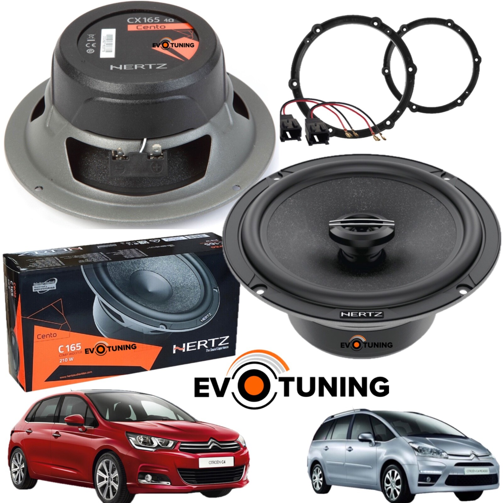Casse Auto Hertz CX 165 Citroen C4: Suono Live e Potenza 210W Cento