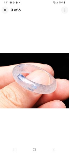 4.1g REAL NATURAL BLUE STRAWBERRY QUARTZ CRYSTAL RING. SIZE 12.75 - Picture 4 of 5