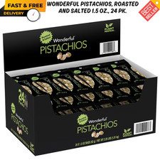Wonderful Pistachios, Roasted and Salted 1.5 oz., 24 pk. Kosher, Halal, In-Shell