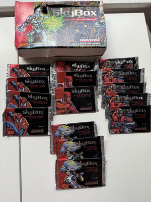 VINTAGE SKYBOX MARVEL UNIVERSE TRADING CARDS ~ 15 SEALED PACKS