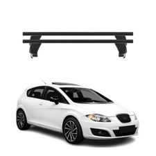 Menabo Dachträger Grundtäger für Seat Leon mk2 2009-2012 FL 50kg Alu Schwarz 2x