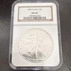 U.S. Mint 1989 American Silver Eagle $1 1 oz .999 NGC MS69 1989002-062