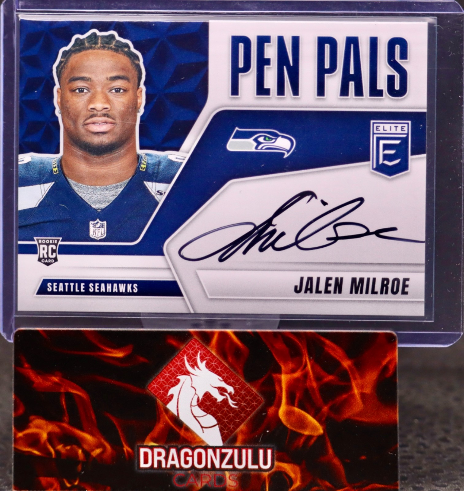 2025 Panini Elite Jalen Milroe Pen Pals Auto Black Ink Rookie