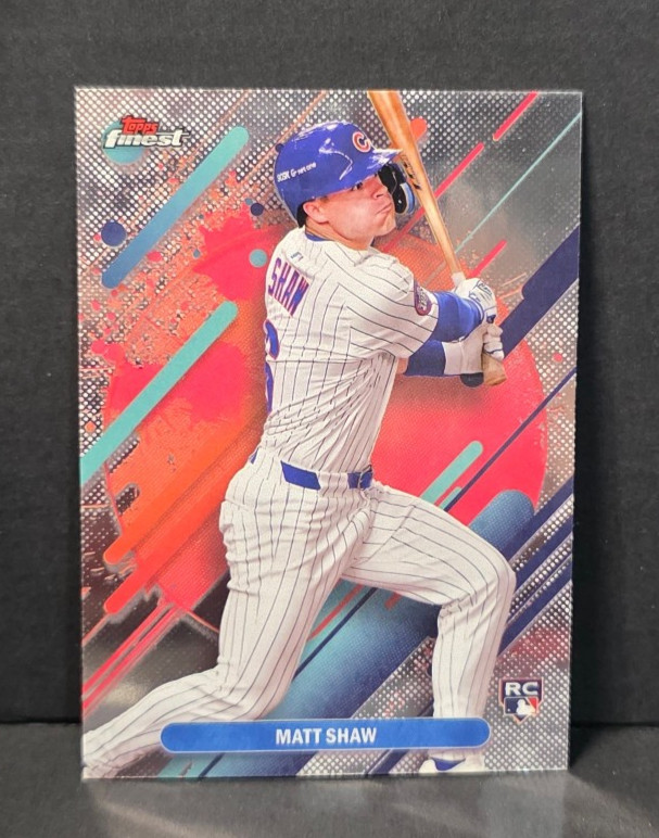 2025 Topps Finest Rare Matt Shaw #265 Rc Rookie Card Cubs