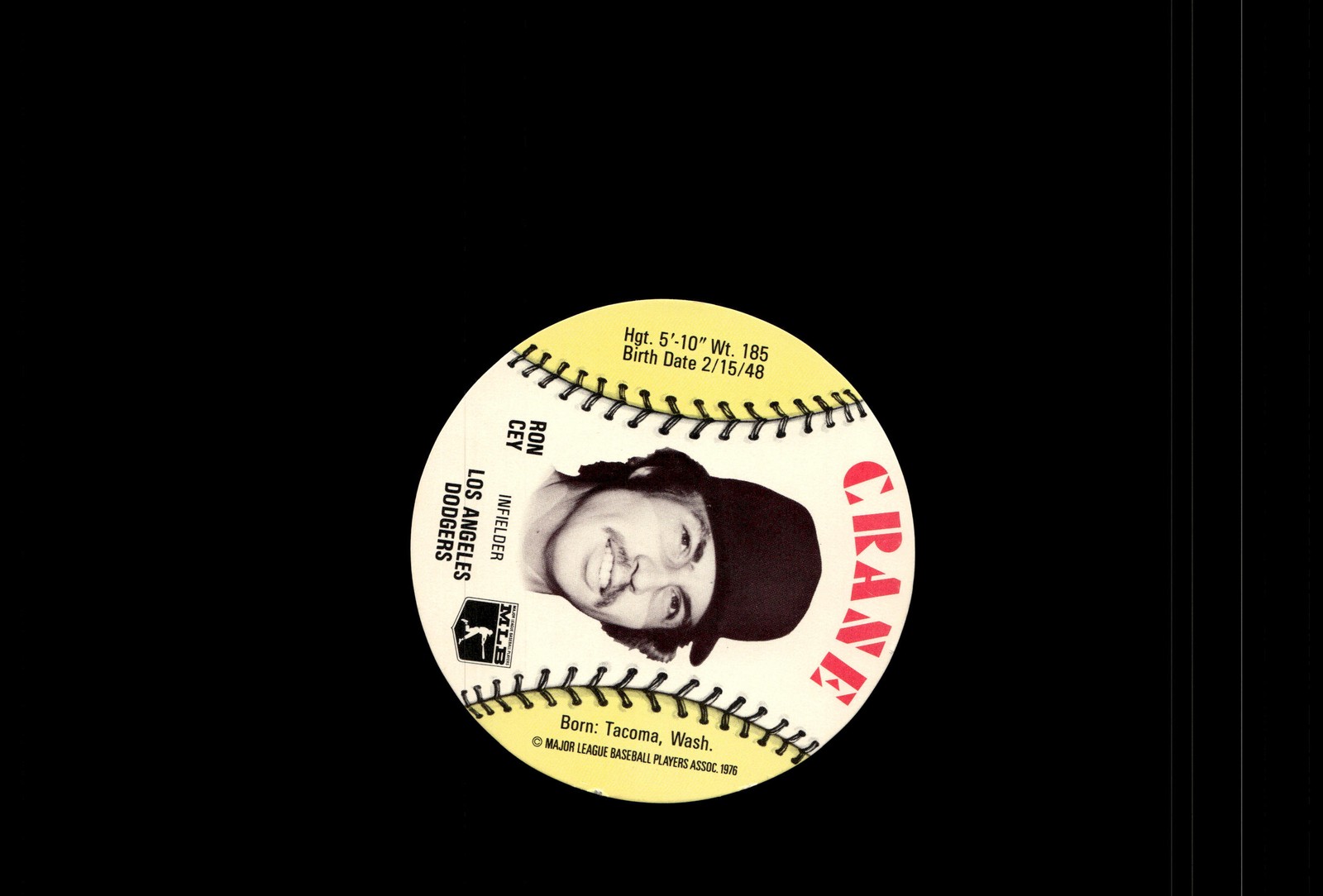 Ron Cey (Baseball Cards 1976 Crane Potato Chips Discs) — is it worth grading?