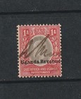 1905/7 Uganda Revenue Bft:8 1a Red & Grey. Very Fine Used Revenue.