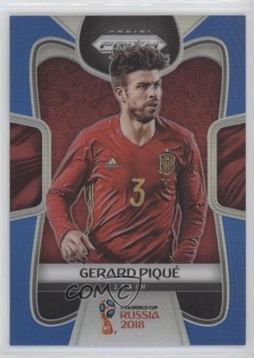 2018 Panini Prizm World Cup Blue Prizm 74/199 Gerard Pique #208 4h5