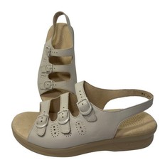 SAS Tripad Trio II Comfort 3-Strap Sandal Women’s 9.5 N Bone Cream Slingback New