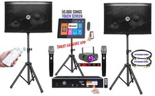 Karaoke System 2500W Unlimited Youtube Free: 50,000 Songs 21.5" Touch Screen