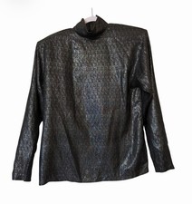 Vintage 80’s  Genny/Gianni Versace Silk Tunic Metallic Silver Top