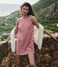 Doen Dress Coralie Dress IN SCARLET MARILYN GINGHAM Size 0 NWT