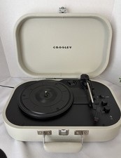 Crosley CR8009A-DU Portable Suitcase Turntable Record Player Cream 3 Speed