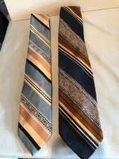VINTAGE LOT of 2 Diagonal Striped Ties - Wemlon Wembley Prince Aladar F1