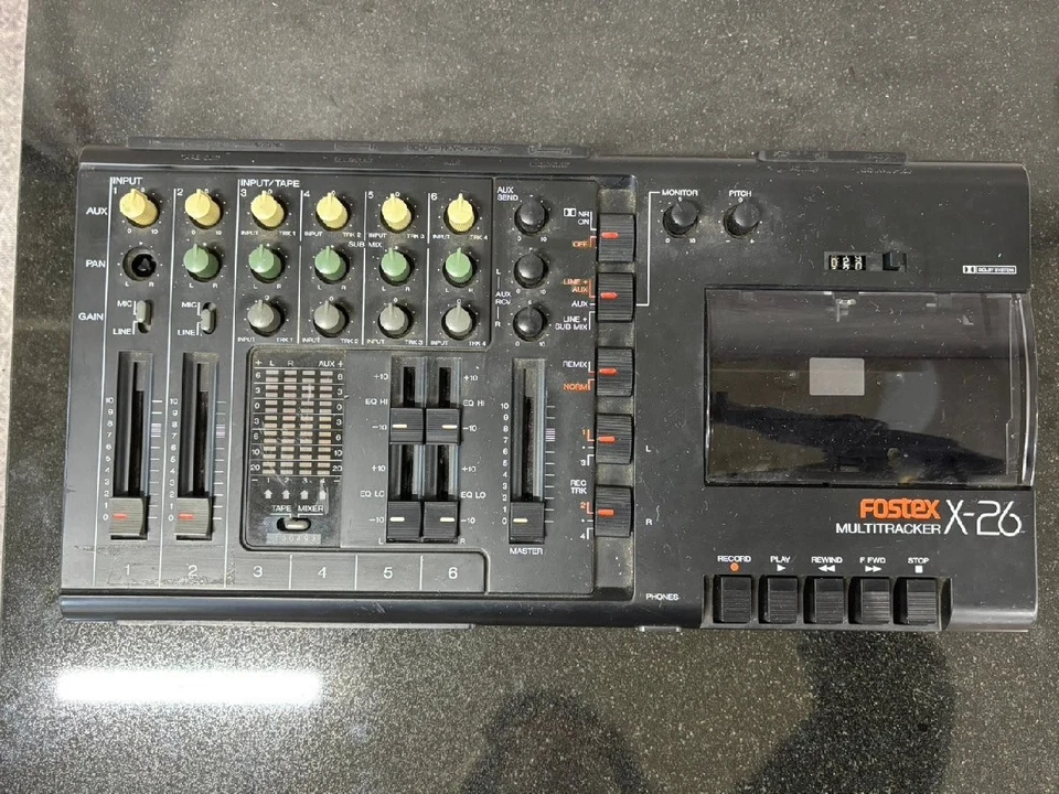 Fostex X-26 4-Track Cassette Recorder  – Powers On - FOR PARTS not tested - Image 3 of 3
