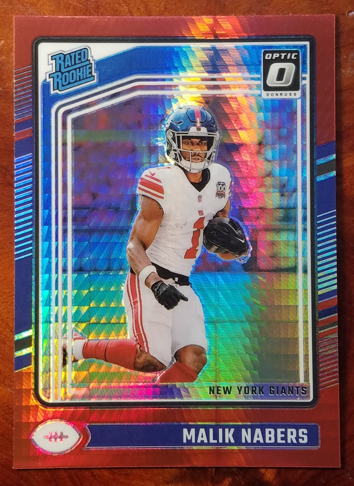 2024 Panini Donruss Optic Malik Nabers Rated Rookie Red Hyper RC #271 Giants