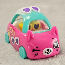 McDonald's Shopkins Cutie Cars Sunny Sedan Pink Cat Car w Mini Shopkin