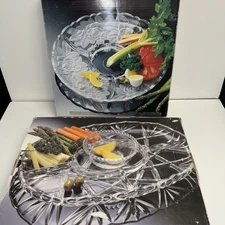 Home Beautiful Brand Rose Pearls Chip & Dip Solid 14" And 15” Contempra