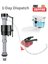 Universal Toilet Fill Valve  2 Inch Flapper Repair Kit Adjustable
