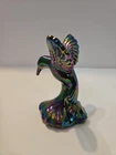 Vtg Stamped Fenton Carnival Glass Iridescent Amethyst   Hummingbird 4” Figurine