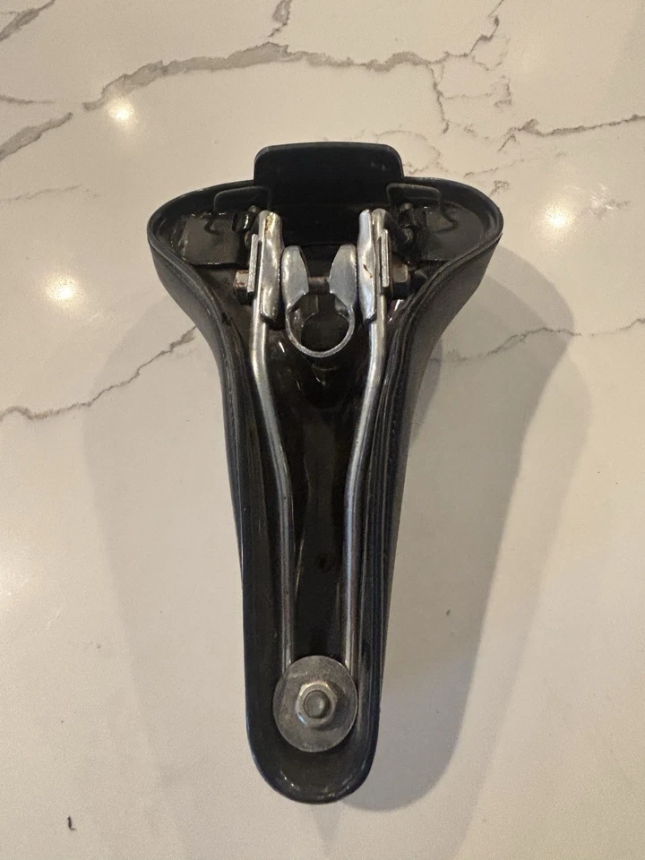 Asiento de bicicleta Brooks vintage con abrazadera negro Café Cruiser Klunker Hipsters Foto 4 de 4