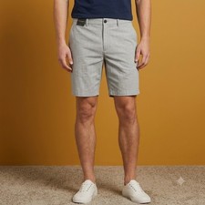 Banana Republic Comfort Flat Front Shorts Mens 32 Gray Stretch New