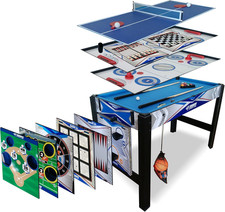 Triumph 13-In-1 Combo Game Table Includes Basketball, Table Tennis, Billiards, P