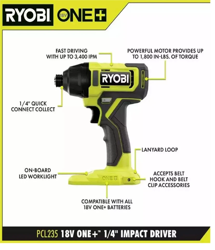 ONE+ 18V Cordless 2-Tool Combo Kit with Drill/Driver, Impact Driver, (2) 1.5 Ah  - Image 4 of 4