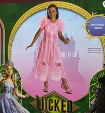 New Girl s Wicked Glinda Popular Dress cosplay Halloween Classic Costume
