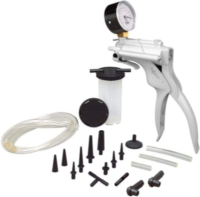 #ad Automotive Brake Bleeder Kit Hand Pump One Finger Vacuum Release Diaphragm Gauge $104.99