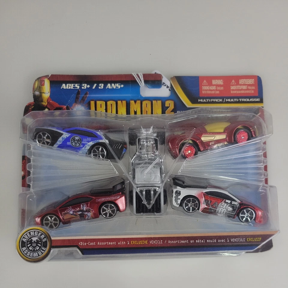 MARVEL Die-Cast 5 Coches Multipack Iron Man 2 Caja Abierta Nuevo Foto 4 de 4